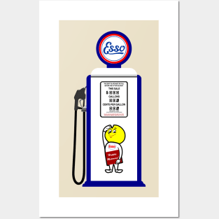 Gas Pump 50's Vintage Art Posters and Art